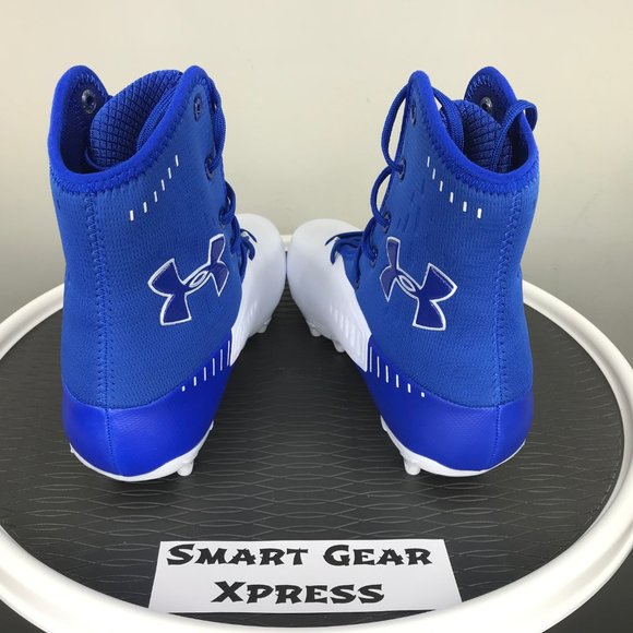 NEW Under Armour Highlight MC Blue White Cleats - Picture 4 of 7